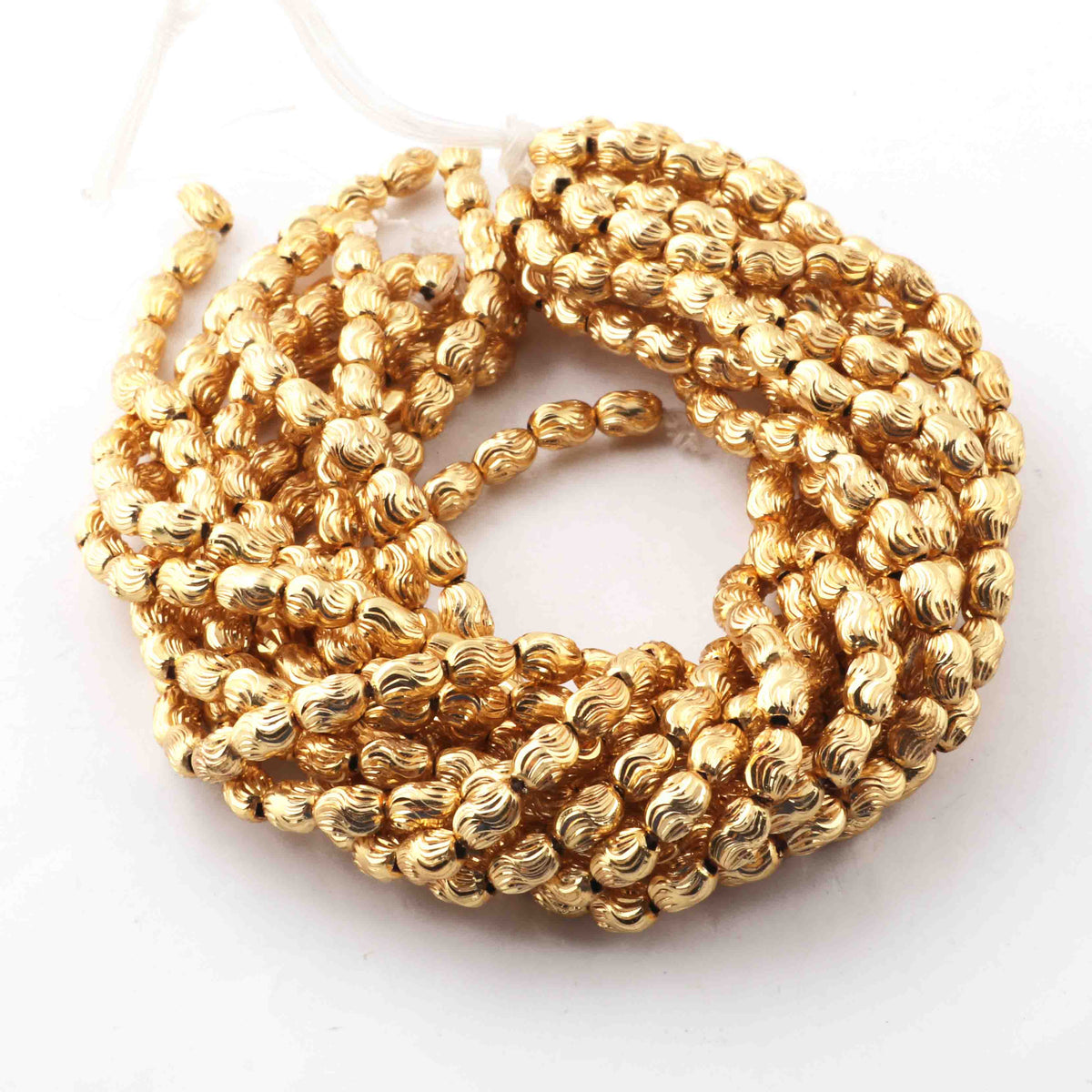 5 Strands Gold Plated Designer Copper Ball Beads, Casting Copper Beads, Jewelry  Making Supplies 6mm 8 inches GPC583