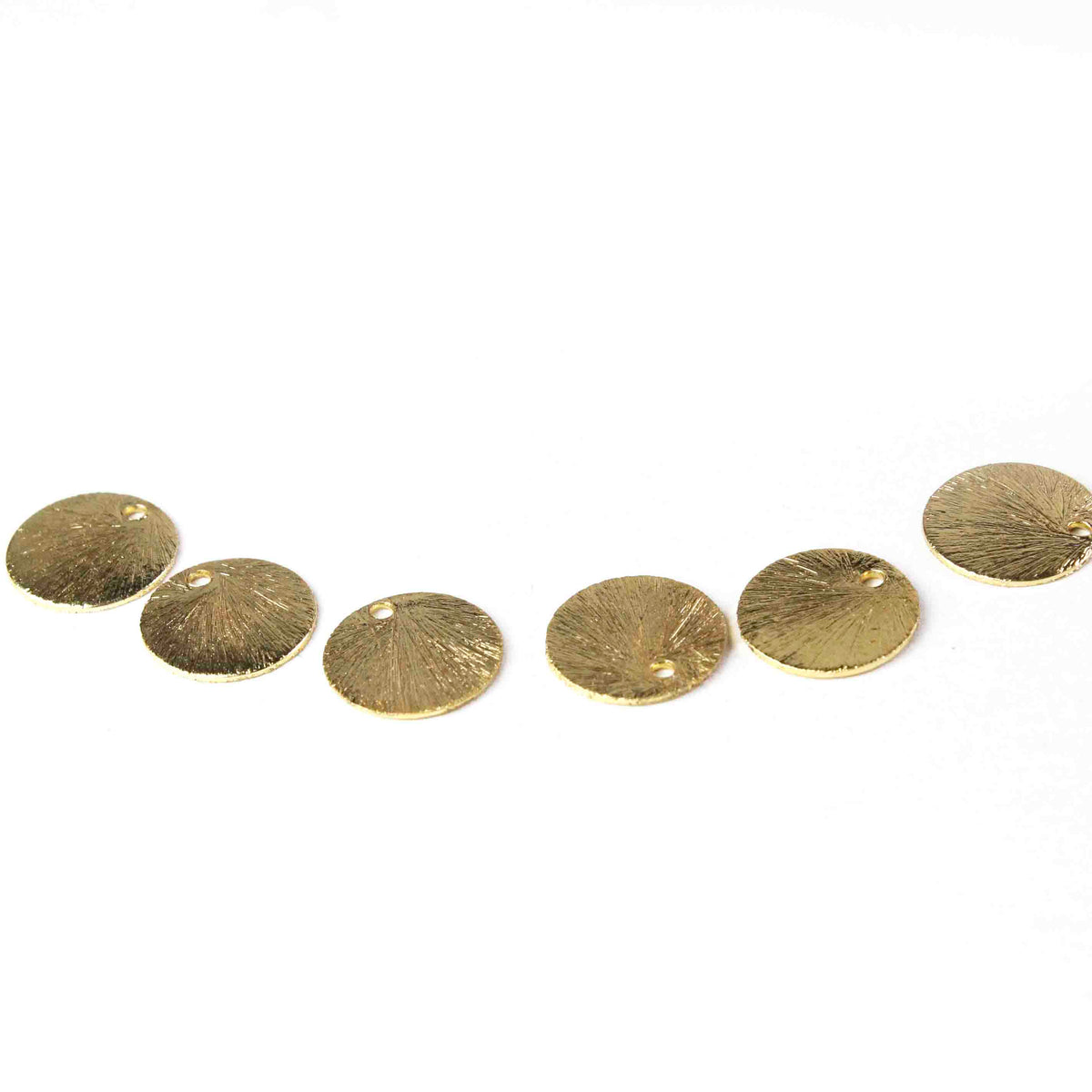 25 Pcs 24k Gold Plated Copper Ring Charms, Round Charm, Copper Ring,  Casting Ring, Jewelry Making Tools, 12mm , GPC500