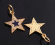 1 Pc Pave Diamond Enamel Star Yellow Gold Vermeil Pendant 20mmx17mm - Bakelite Star Pendant PDC00161