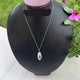 Herkimer Diamond Necklace With 925 Sterling Silver Chain, Gemstone Necklace 31mmx12mm- 18 Inches Long HR007 - Tucson Beads