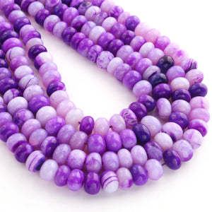 1 Long Strand Beautiful Shaded Lavender opal smooth rondelles  beads-Semi Precious Gem Stone Lavender Plain Opal Beads, - 9mm-10mm -15.5 Inches BR02686