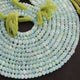 1 Strand Beautiful Natural Light Green Opal Smooth  Roundelles  - Light Green Opal Gemstone Beads Plain Rondelles Beads - 5mm-7mm-13 Inches BR02802