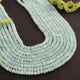 1 Strand Beautiful Natural Light Green Opal Smooth  Roundelles  - Light Green Opal Gemstone Beads Plain Rondelles Beads - 5mm-7mm-13 Inches BR02802