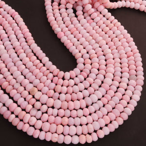 1 Strand Pink Opal Faceted Rondelles Beads - Semi Precious Gemstone Pink Opal Beads- 9mm-10mm-12.5 Inches BR02468