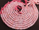 1 Strand Pink Opal Faceted Rondelles Beads - Semi Precious Gemstone Pink Opal Beads- 9mm-10mm-12.5 Inches BR02468