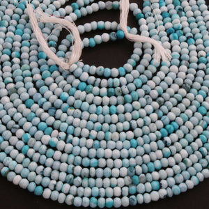 1 Strand Beautiful Shaded Light Sky Blue Opal Faceted Gemstone  Rondelles Beads - 4mm-5mm-12.5 Inches BR02792