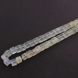 1 Strand Prehnite Faceted Cube Briolettes- Prenite Briolettes 8mm - 12 inches BR1369