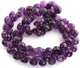 1 Strand Amethyst Faceted Briolettes -Onion Shape Briolettes -7mmx8mm- 18 Inches BR1358