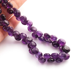 1 Strand Amethyst Faceted Briolettes -Onion Shape Briolettes -7mmx8mm- 18 Inches BR1358