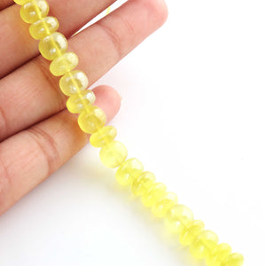 1  Strand Yellow Chalcedony Faceted Rondelles - Yellow Chalcedony Roundles Beads 8mm-9mm- 8 Inches BR1366