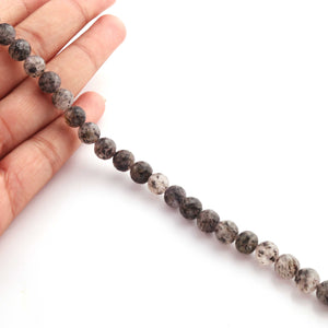 1 Long Strand Black Rutile Faceted Briolettes -   Round Balls  Beads 8mm 14 Inches BR1507