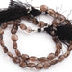 1 Strand Smoky Quartz Faceted  Briolettes  - Oval Shape Beads 9mmx7mm 9.5 Inches BR1529