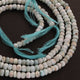 1  Long Strand Larimar Faceted Roundelles - Semi Precious Gemstone Rondelles  Shape Beads 6mm-14 Inches BR1521