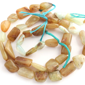 1 Strand Milky Aquamarine Smooth Briolettes - Center Drill Tumble Beads 23mmx13mm-13mmx13mm - 10 InchesBR1531