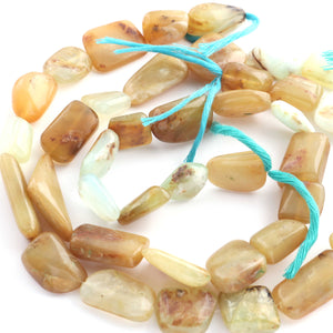 1 Strand Milky Aquamarine Smooth Briolettes - Center Drill Tumble Beads 23mmx13mm-13mmx13mm - 10 InchesBR1531