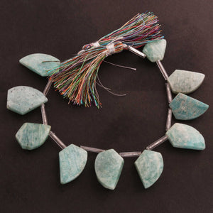 1 Strand Amazonite Fancy Briolettes - Fancy Shape Beads 17mmx10mm-26mmx16mm 8Inchs BR1553