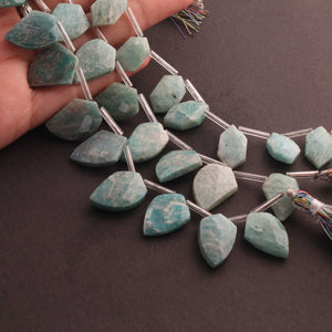 1 Strand Amazonite Fancy Briolettes - Fancy Shape Beads 17mmx10mm-26mmx16mm 8Inchs BR1553