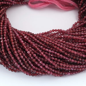 AAA  Garnet  Micro Faceted 3mm Beads RB558 - Tucson Beads