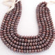 1 Strand Chocolate Moonstone Silver Coated Faceted Rondelles - Roundle Beads 8mm-11mm 14 Inches BR1569