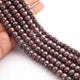 1 Strand Chocolate Moonstone Silver Coated Faceted Rondelles - Roundle Beads 8mm-11mm 14 Inches BR1569