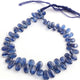 1  Strand Blue kyanite  Smooth Briolettes -Pear Shape Briolettes - 4mmx8mm-13mmx8mm - 9 Inches BR1599