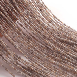 AAA Grey Moonstone Micro Faceted 2mm  Beads- RB559 - Tucson Beads