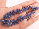 1  Strand Blue kyanite  Smooth Briolettes -Pear Shape Briolettes - 4mmx8mm-13mmx8mm - 9 Inches BR1599