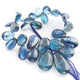 1 Strand Natural Royal Blue Moss Kyanite  Smooth Briolettes -Pear Shape Briolettes - 5mmx10mm-19mmx10mm - 5 Inches BR1593