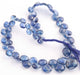 1 Long Strand Blue kyanite  Smooth Briolettes -Heart Shape Briolettes - 6mm-13mm - 12 Inches BR1591