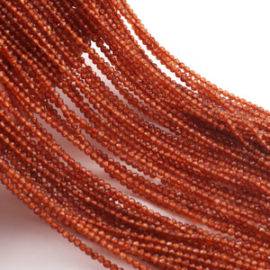 AAA Hessonite Micro Faceted 3mm Beads RB560 - Tucson Beads