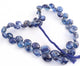 1 Strand Blue kyanite  Smooth Briolettes -Heart Shape Briolettes - 6mm-11mm - 10 Inches BR1585