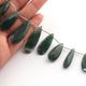 1 Strand Green Nugget Faceted Briolettes - Pear Shape Briolettes - 23mmx10mm-37mmx12mm 9.5 Inches BR01988 - Tucson Beads