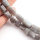 1 Long Strand Grey/Gray Chalcedony Faceted Tumbled Briolettes - Center Drill Nuggets Beads 15mmx11mm-23mmx16mm 17 Inches BR1584