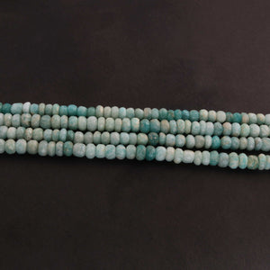 1  Long Strand Amazonite   Facered Rondelles - Roundelle Beads  6mm-8mm-13.5 Inches BR1600