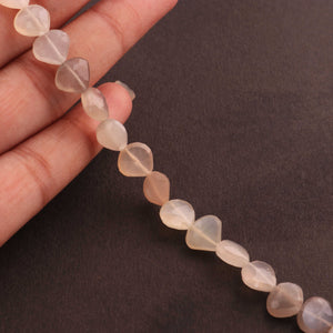 1 Strand Multi Moonstone Faceted Heart Briolettes - Multi Moonstone Beads. 8mm-9mm 14.5 inches BR1590