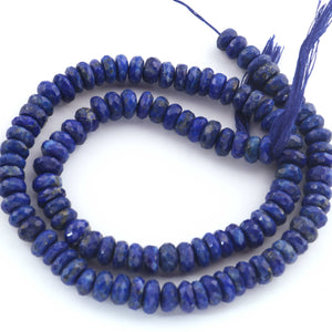 1  Strand Lapis Lazuli Faceted Gemstone Rondelles  - 6mm- 7mm - 14 Inches BR02669 - Tucson Beads