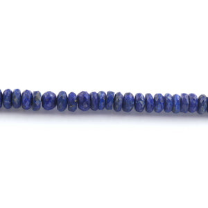 1  Strand Lapis Lazuli Faceted Gemstone Rondelles  - 6mm- 7mm - 14 Inches BR02669 - Tucson Beads