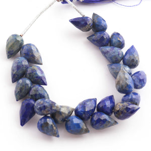 1 Strand Natural Sodalite Faceted Tear Drop Briolettes - Semi Precious Gemstone Water Drop- Beautiful Jewelry Making Briolettes Beads - 10mmx7mm-12mmx8mm - 7 Inches - BR3511