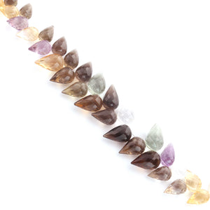 1 Strand Natural Mix Stone Faceted Tear Drop Briolettes - Semi Precious Gemstone Water Drop- Beautiful Jewelry Making Briolettes Beads - 9mmx7mm-14mmx9mm - 8 Inches - BR3529