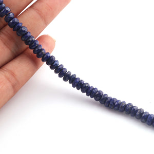 1  Strand Lapis Lazuli Faceted Gemstone Rondelles  - 6mm- 7mm - 14 Inches BR02669 - Tucson Beads