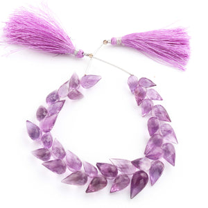 1 Strand Natural Pink Amethyst Faceted Tear Drop Briolettes - Semi Precious Gemstone Water Drop- Beautiful Jewelry Making Briolettes Beads - 10mmx8mm-15mmx8mm - 8.5 Inches - BR3523