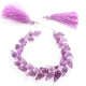 1 Strand Natural Pink Amethyst Faceted Tear Drop Briolettes - Semi Precious Gemstone Water Drop- Beautiful Jewelry Making Briolettes Beads - 10mmx8mm-15mmx8mm - 8.5 Inches - BR3523