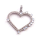 1 Pc Pave Diamond Multi Tourmaline & Rainbow Moonstone 36mm Heart Pendant - 925 Sterling Silver- Vermeil- Love Pendant PD1173