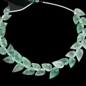 1 Strand Natural Green Strawberry Faceted Tear Drop Briolettes - Semi Precious Gemstone Water Drop- Beautiful Jewelry Making Briolettes Beads - 6mmx5mm-9mmx5mm - 7 Inches - BR3531