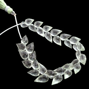 1 Strand Natural Green Amethyst Faceted Tear Drop Briolettes - Semi Precious Gemstone Water Drop- Beautiful Jewelry Making Briolettes Beads - 8mmx5mm-12mmx7mm - 7.5 Inches - BR3524