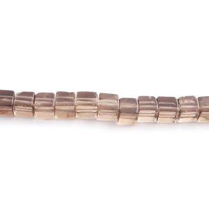 1 Strand Smoky Quartz  Faceted Cube Beads Briolettes - Box Shape Beads 6mm-7mm 8 Inches BR1609