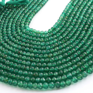 1 Strand Green Onyx Faceted Ball Beads - Gemstone Ball Beads 6mm 13 Inches BR1605