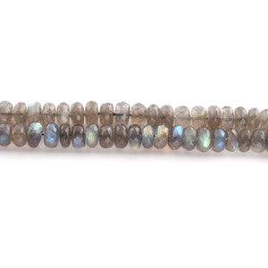 1 Strand  Labradorite Faceted Rondelles -   -6mm-12mm 14 Inches BR1633