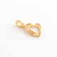 1 Pc Pave Diamond Heart Charm Pendant, 925 Sterling Silver, Rose & Yellow Gold Vermeil Heart Pendant Pave Diamond Jewelry 16mmx14mm You Choose PDC000437 - Tucson Beads