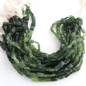 1 Strand Serpentine Faceted Rectangle Briolettes - Chicklet Briolettes 6mmx6mm-14mmx9mm 8 Inch BR03248